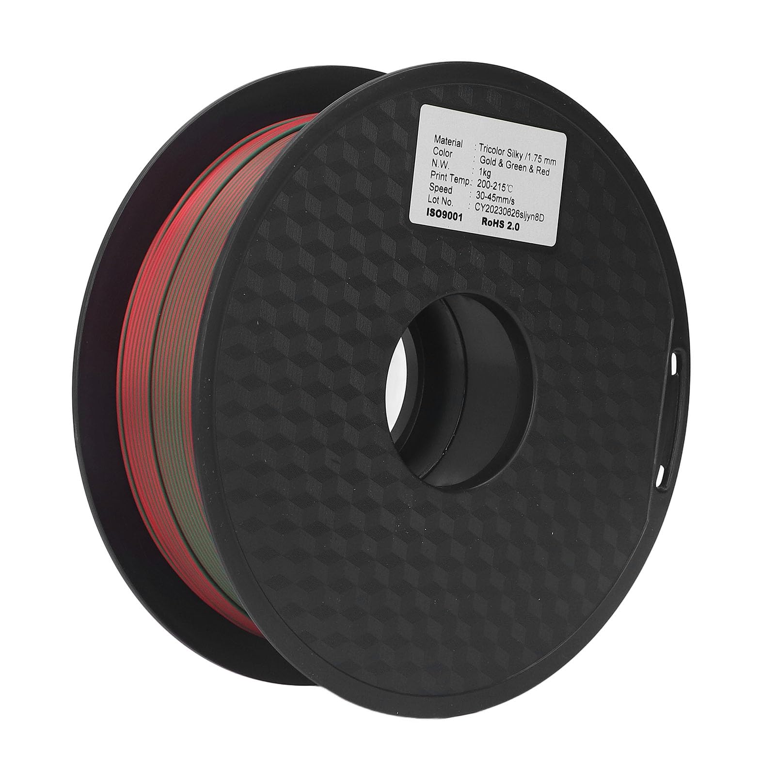 FTVOGUE Filament do Drukarki 3D, Trójkolorowy żarnik PLA 1,75 Mm, Czysty