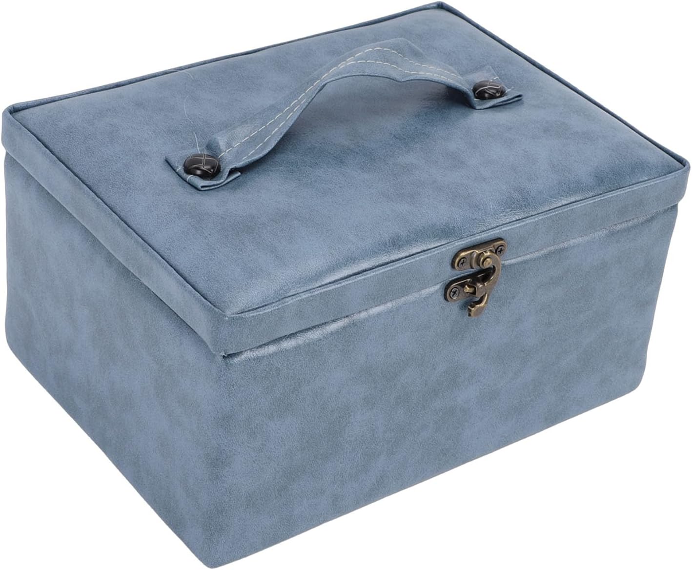 Sewing Basket Organizer, Double Layer Sewing Supplies Storage Box, Kit Trays with Food Grade Design, Ideal for Home, Office & Travel