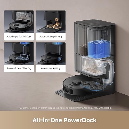 Miniatura 4 de DREAME L40s Ultra CE Robot Vacuum and Mop Combo with Self-Emptying Dock, 13,000Pa Suction, Mop Self-Cleaning and Auto-Raising, Ultrasonic Carpet