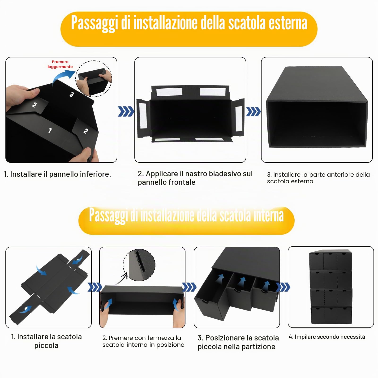 Deck Box per Carte Mtg,Scatola Carte Pokemon Collezionabili da 12000+ Toploader con 48 Divisori,Etichette e Nastro Adesivo,Contenitore Carte Pokemon per Carte TCG MTG YuGiOh