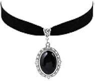 Black Velvet Victorian Choker, Black Choker, Goth Gothic Necklace, Vintage Necklace, Costume Jewelry, Halloween Christmas Jewelry Gift for Women