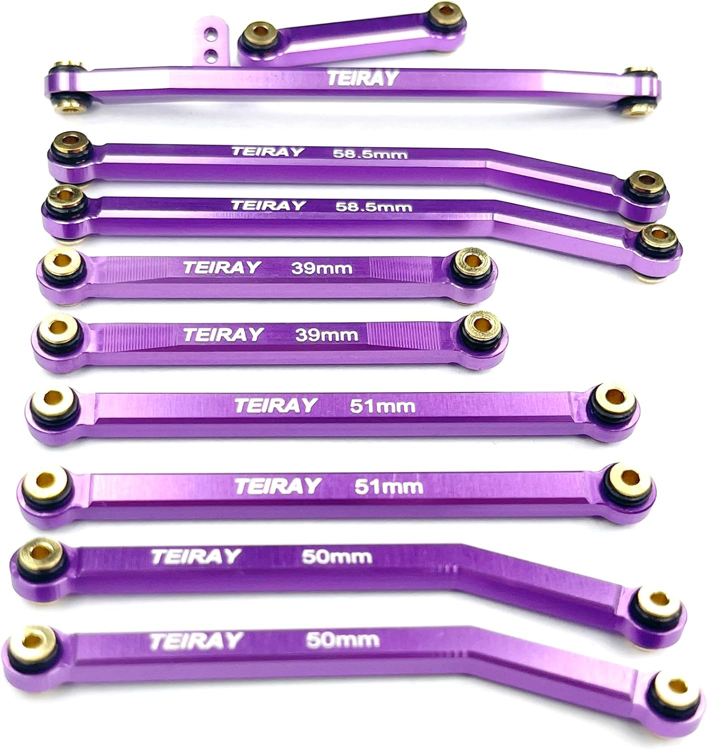 SCX24 Links Upgrades High Clearance RC Crawler Car Steering Rod Tie for AXIAL 1/24 SCX24 AXI00001 C10 AXI00002 Wrangler JLU AXI00006 Bronco (Purple)