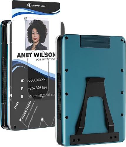 Ultra-Thin Aluminum Mens Wallet with RFID Blocking, Slim Min