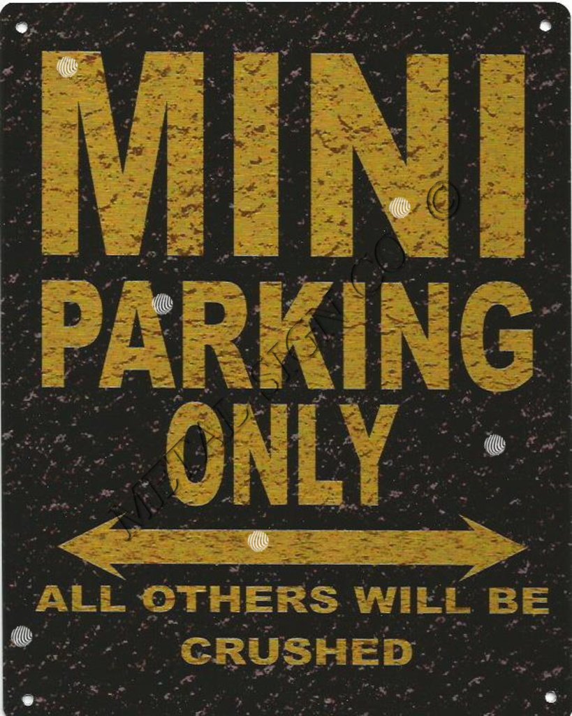 Tracy's Signs 8X10in Mini Parking Sign Rustic Style 8X10in 20X25cm Car Shed Tin Garage Workshop Wall Art