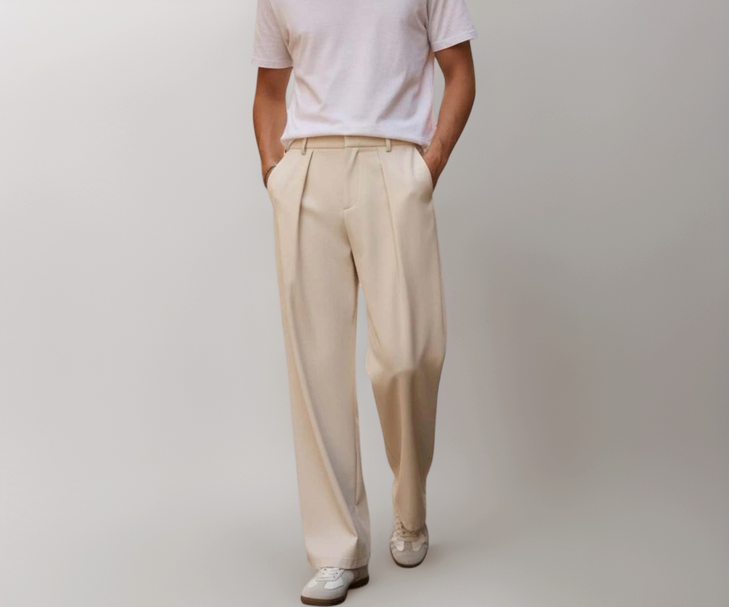 KOTTY Men’s Wide Leg Casual Trousers - Image 1