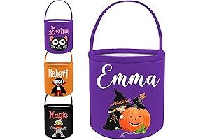 Personalized Unicorn Halloween Trick or Treat Bucket for Kids