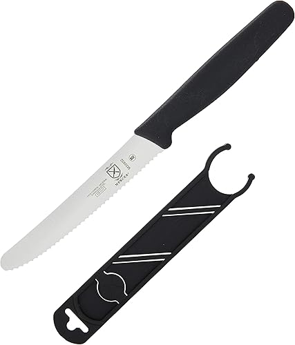 Miniatura 2 de Mercer Culinary Cuchillo de barra ondulada de punta redondeada, borde 4-5/16, negro