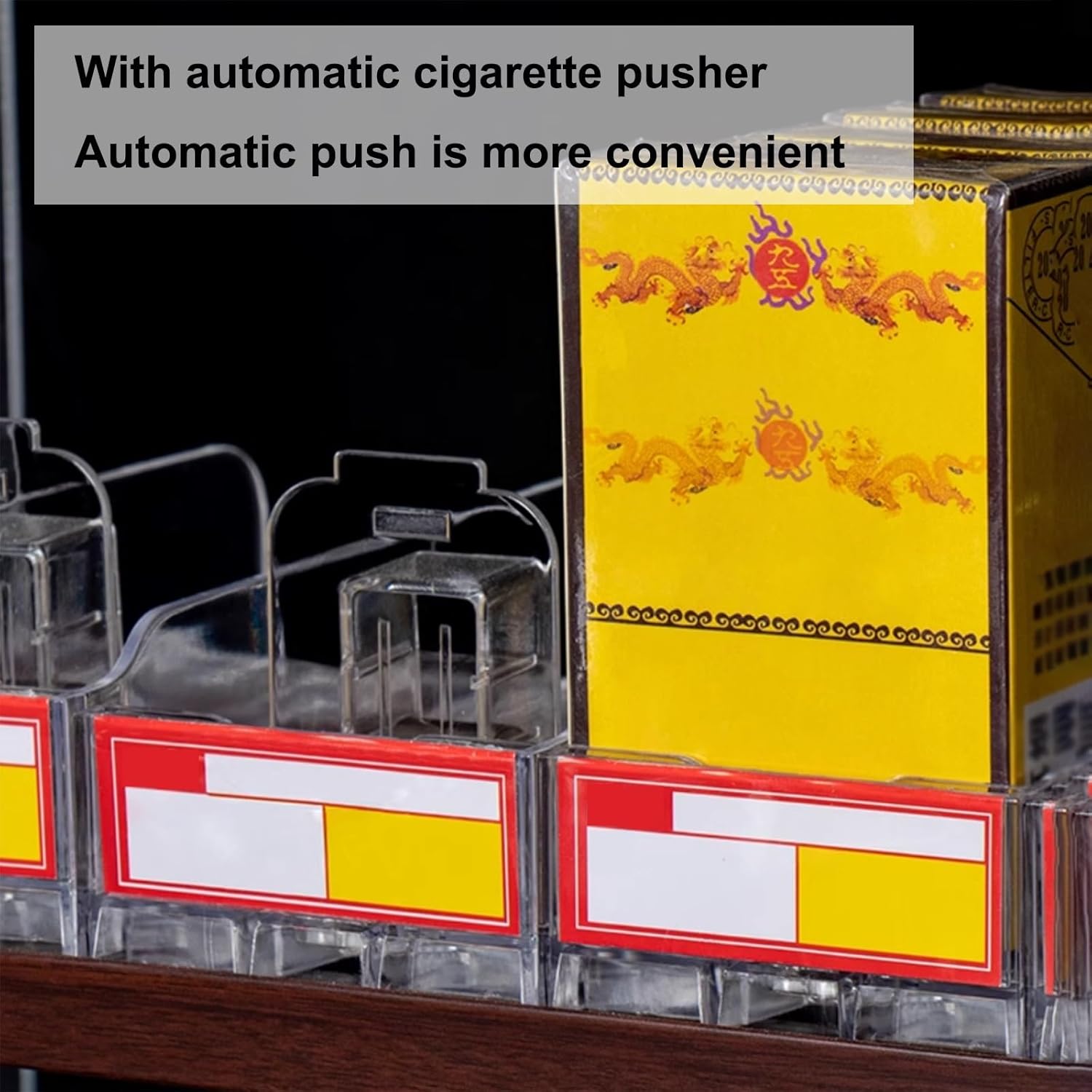 5-Layer Cigarette Display Holder, Cigarettes Showcase, Automatic Cigarette Case, Cigarette Display Shelves For Store Retail(61.1x28.7x39.5cm)