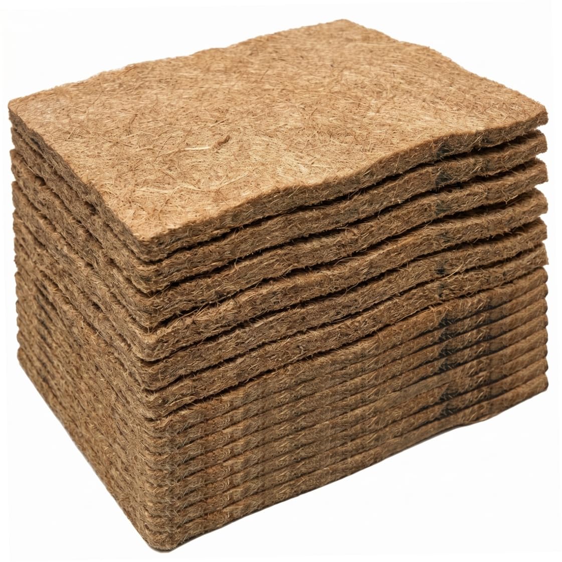 Ngbbby Khaki Microgreens Growing Trays, 10Pcs Microgreens Growing Mat, Natural Jute Sprout Kit, Eco-Friendly Seed Pads, 9.84X9.84inch, Trays