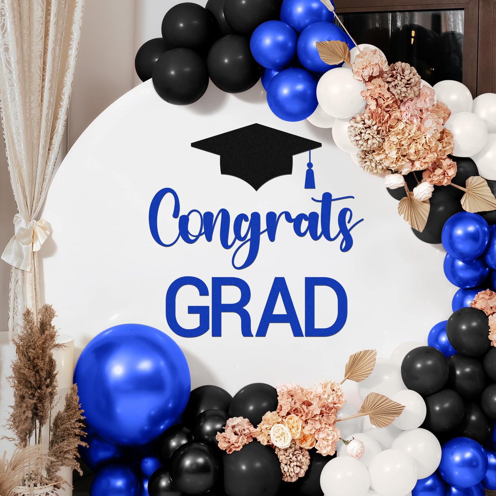Epakh 2026 Graduation Party Decal Sign for Backdrop Letters Peel and Stick Graduation Sticker for Balloon Arch Decorations Party Sign Wall Decor(Blue)