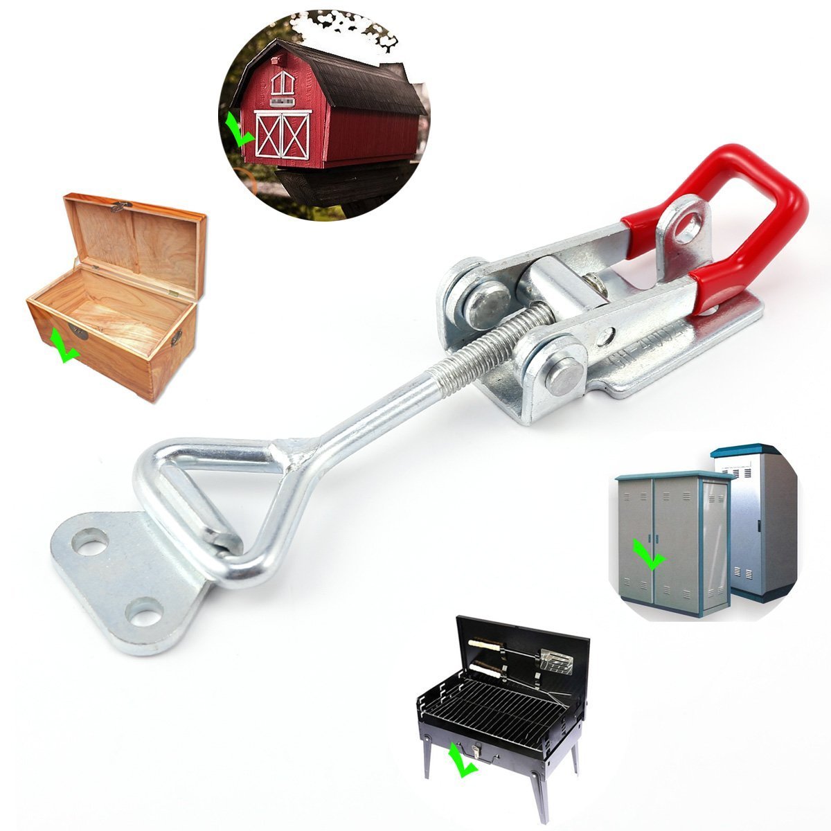 Lot De 4 Loquets Dégagement Rapide 184kg - Métal - Pour Tôle, électronique, Montage