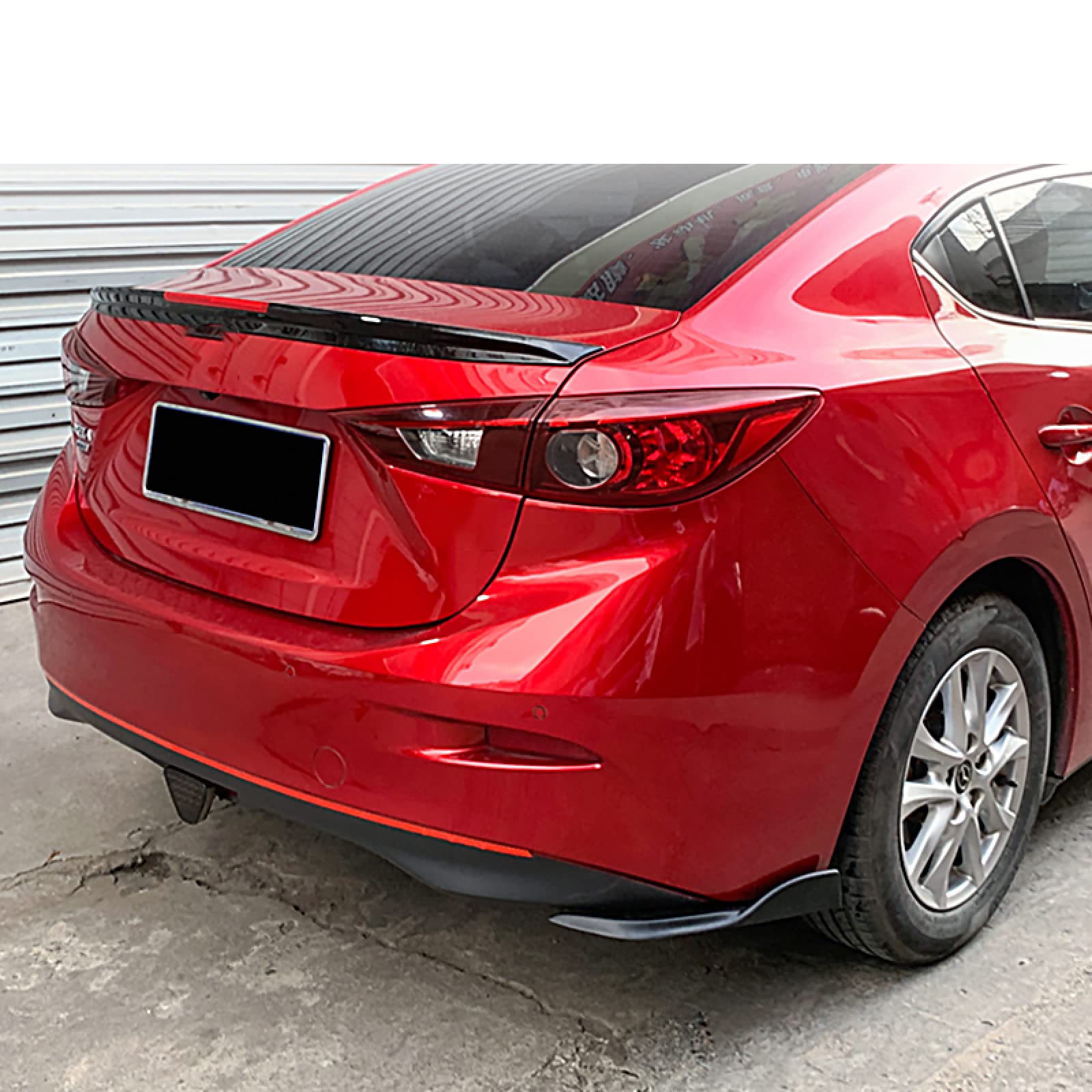 pour Mazda 3 Axela 2014 2015-2019, Pare-Chocs arrière de Voiture Spoiler Wrap Protector Garniture Accessoires Bande décorative ABS Kit