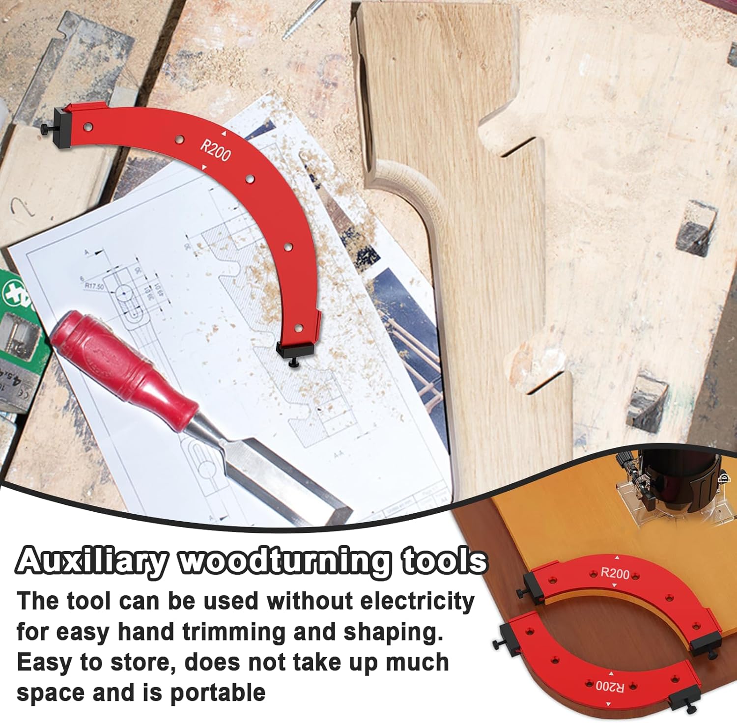 Woodworking Round Corner Radius Templates, Radius Corner Jigs for Wood Working, Woodworking Tools Round Corners, Radius Jig Router Templates Corner Radius Routing Templates, Router Radius Jig, R200