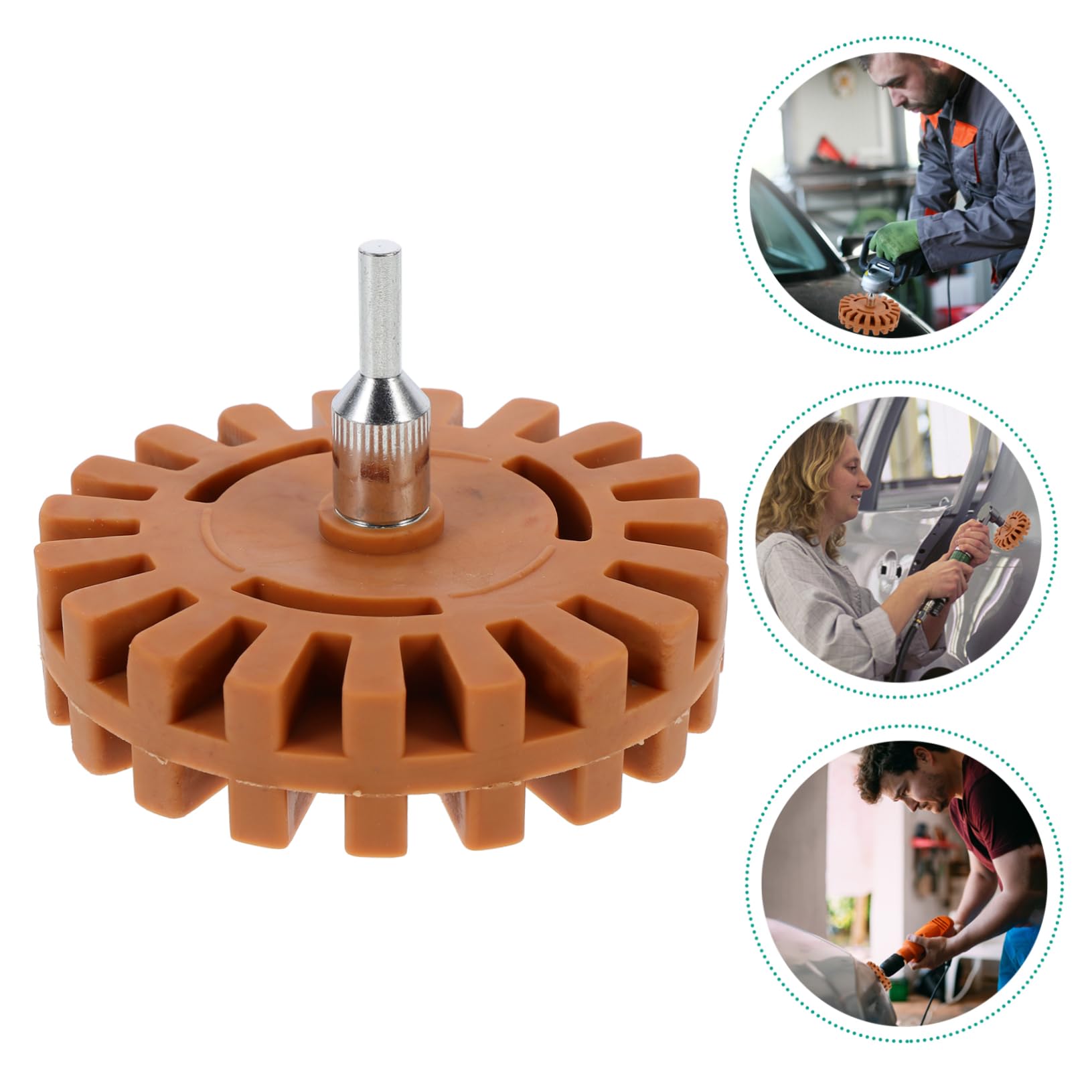 GANAZONO Adhesive Remover Wheel Kit Efficient Decal Remover Tool for Quick Removal of Stickers Wrappings and Adhesives Various Surfaces Includes Electric Drill Adapter