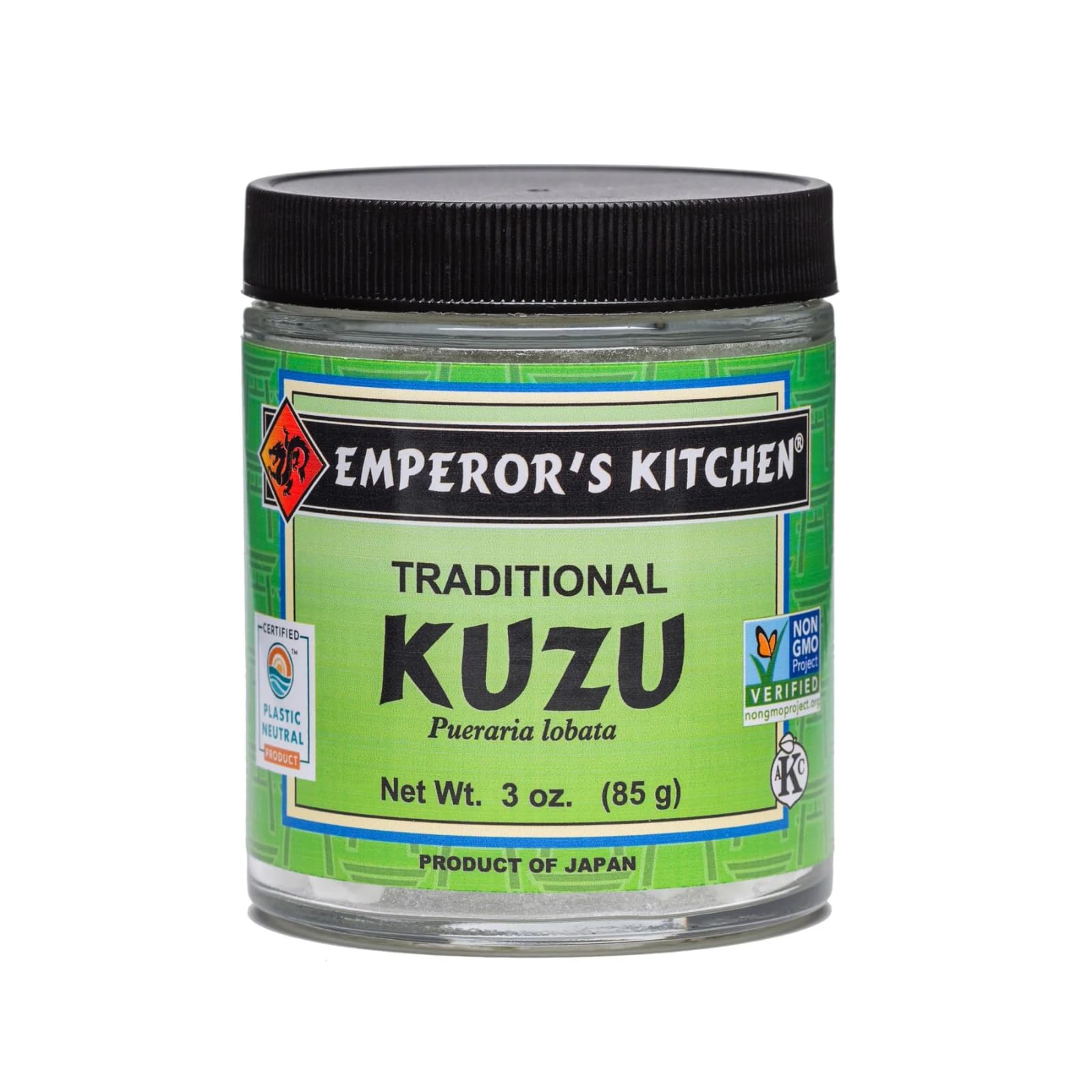 Emperor's Kitchen Traditional Dried Kuzu Root, Japanese Thickening Agent, Starch for Cooking and Baking, 3 oz Jar