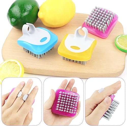 Miniatura 4 de Cepillo para limpiar patatas y verduras, 3 piezas, agarre cómodo, herramientas de limpieza de frutas para lavar hongos de frutas, zanahorias