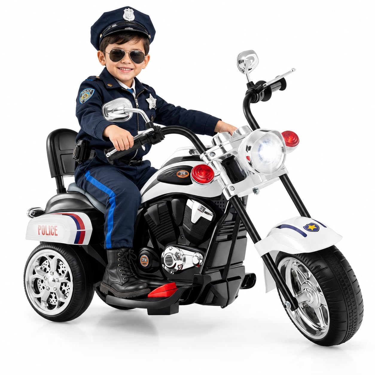 Amazon.com: HONEY JOY Kids Motorcycle, Police Ride On Toy for
