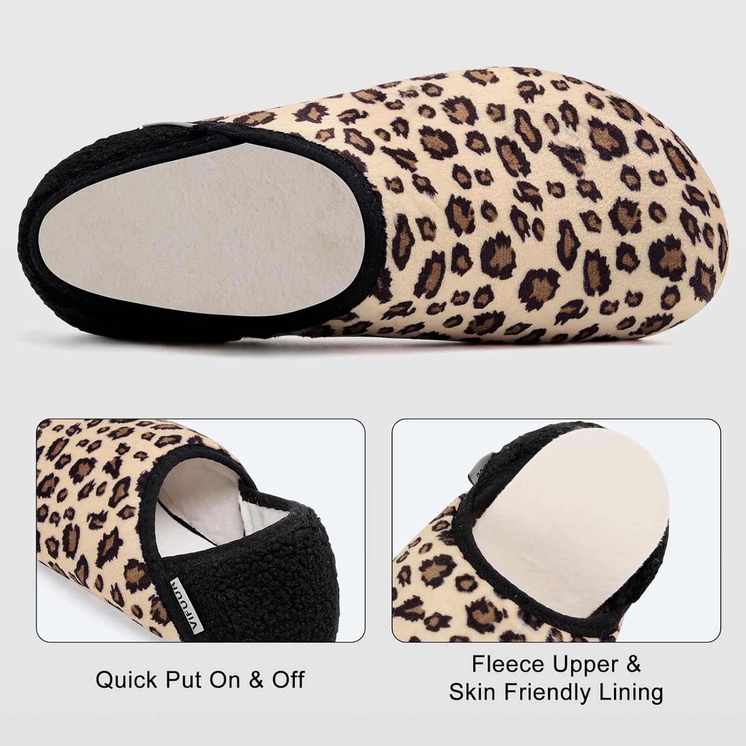 VIFUUR House Slippers for Women Men Slip on Indoor Barefoot Slipper Socks Fuzzy Cozy Sock Shoes for Home Bedroom Travel - Image 3