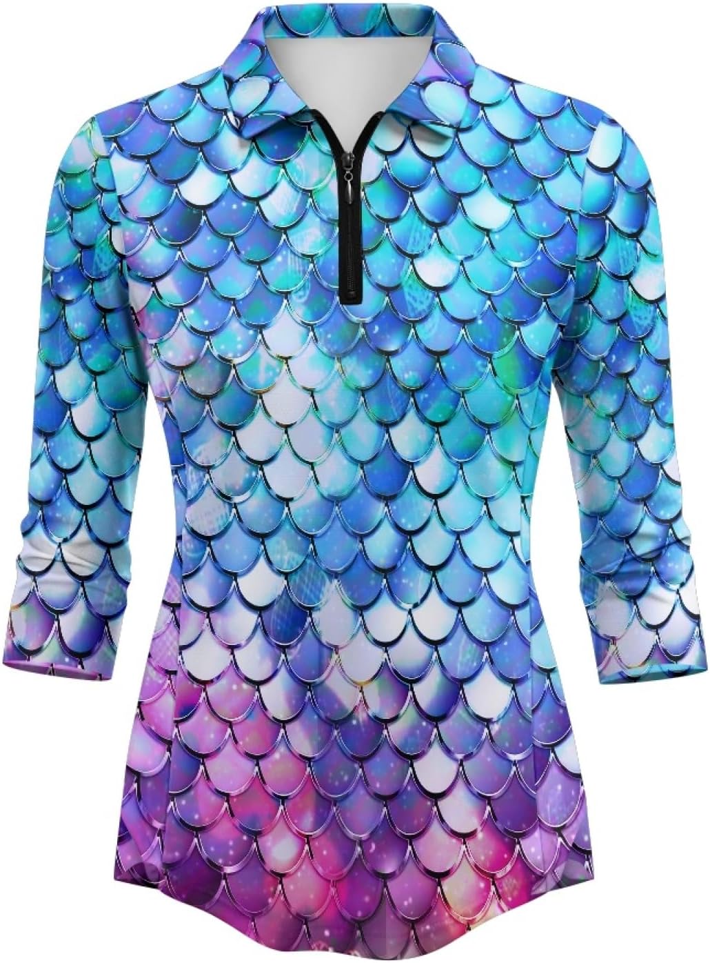 Golf Summer Golf 3/4 Sleeve Shirts for Women Athletic Yoga Tennis Shirt Moisture Wicking Casual Breathable Tops