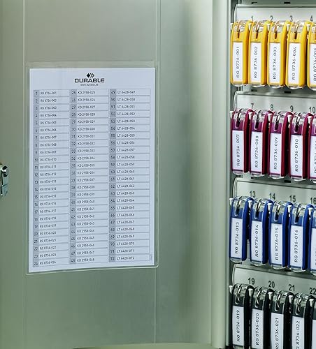 Miniatura 7 de Durable Caja de seguridad para llaves 48  Armario para llaves de bloqueo giratorio montado en la pared para hasta 12 llaves de clip  Caja fuerte de