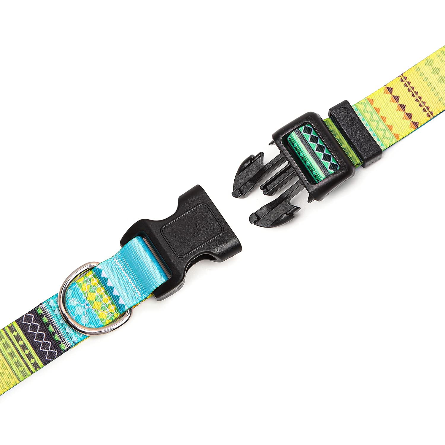 Adjustable Dog Collar with Patterns, Ultra Comfy Soft Nylon Breathable Pet Collar for Small Medium Large Dogs (L, Floral Orange) — view 210