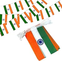 Vista 24 de Anley Banderines de banderines de cuerda de El Salvador, eventos patrióticos 15 de septiembre Día de la Independencia salvadoreña decoración barras