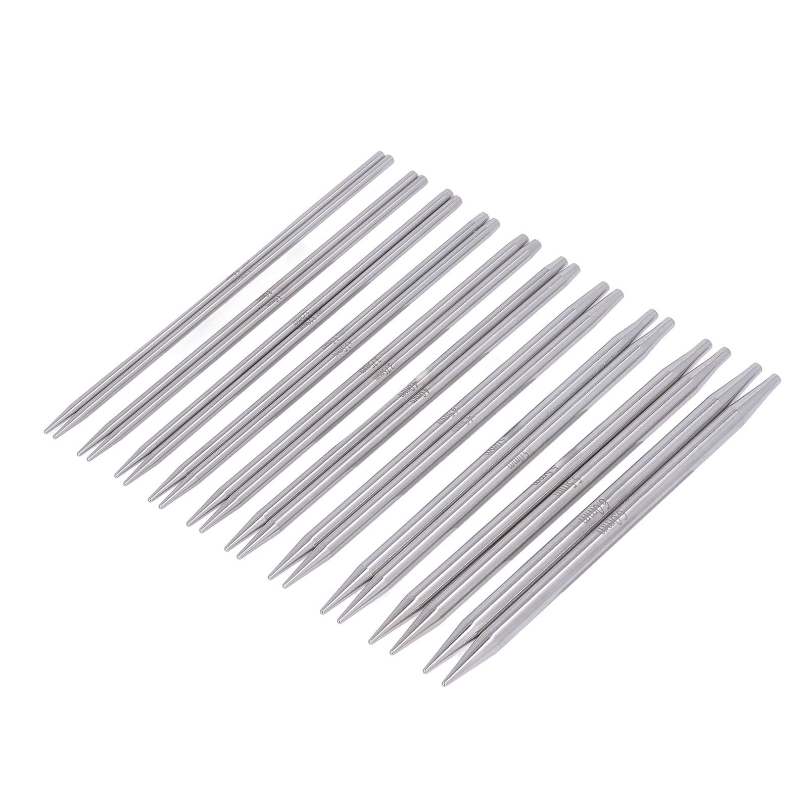 10 Paar austauschbare Rundstricknadeln, ergonomische Stricknadeln mit Nadelknöpfen vom Typ P, komplettes Strickzubehör für Pullover, Schals, Mützen, Babysocken, Stai