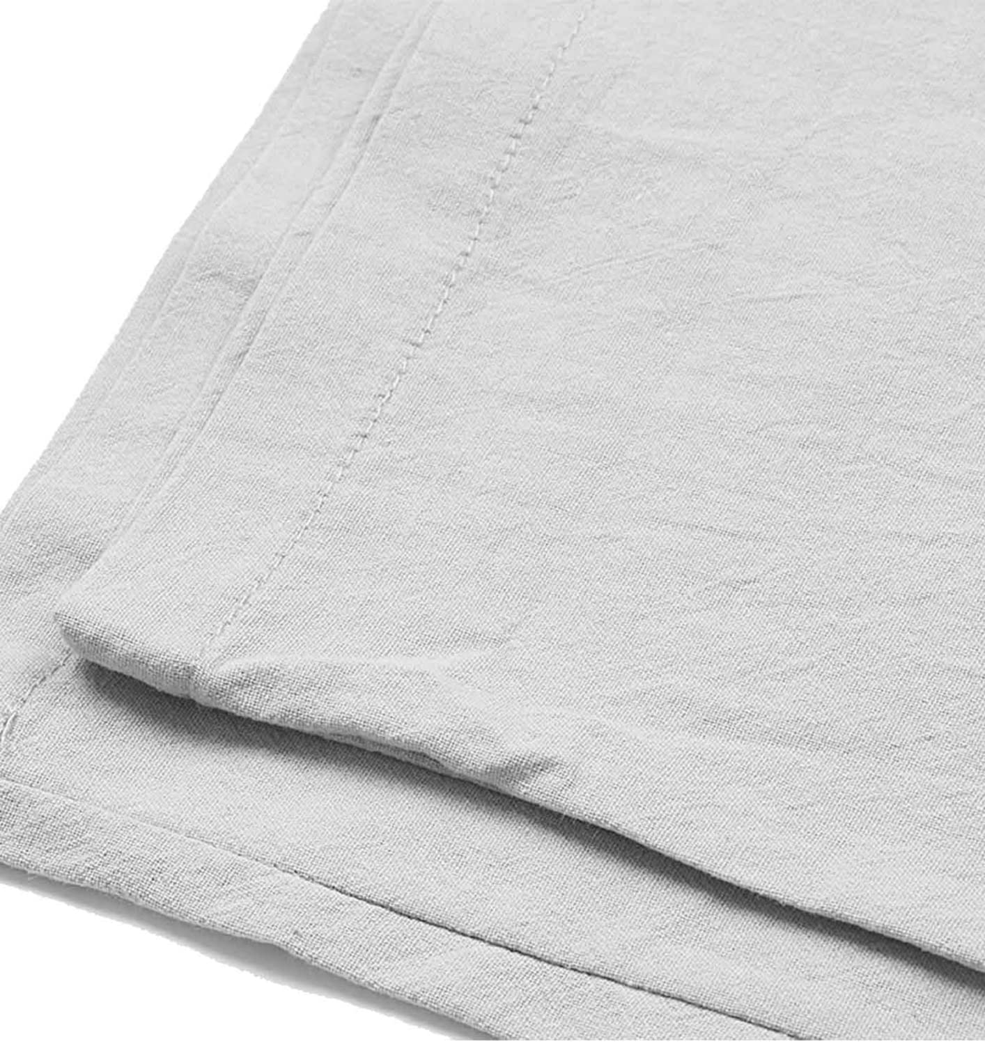 Pantalones de Lino Mujer Verano Cintura Alta Elástica Cordón Ancho Algodón