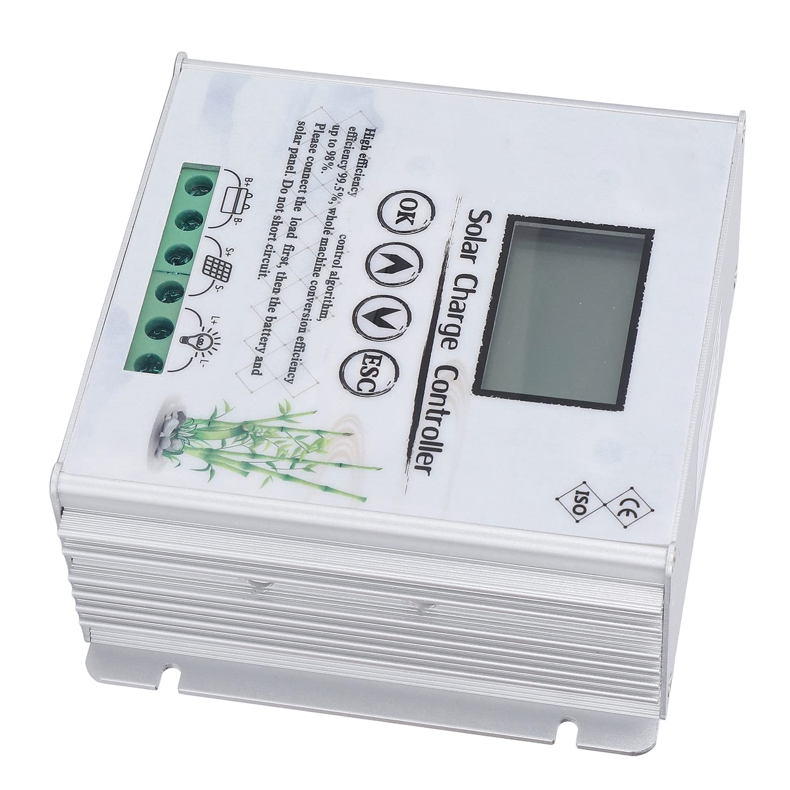 ViaGasaFamido Regolatore di Carica Ibrido Solare Eolico 12V 24V, MPPT (30A)