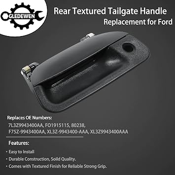 Rear Tail gate Latch Door Handle Exterior, Compatible with 1997-2007 Ford