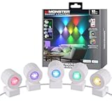 Monster Sconce Lights&comma; RGBW&plus;IC Multi-Colored & Multi-White&comma; 5 Double-Sided LED Sconce Lights&comma; App & Voice Control&comma; Sound Reactive&comma; Razer Chroma&comma; Dimmable&comma; Scheduling&comma; Works with Alexa&comma; Siri&comma; Google