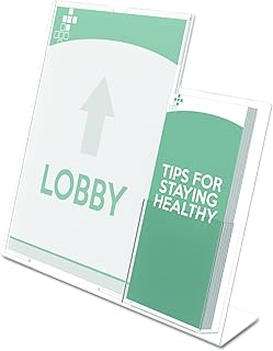 Deflecto Superior Image Sign Holder with Pocket, 8.5