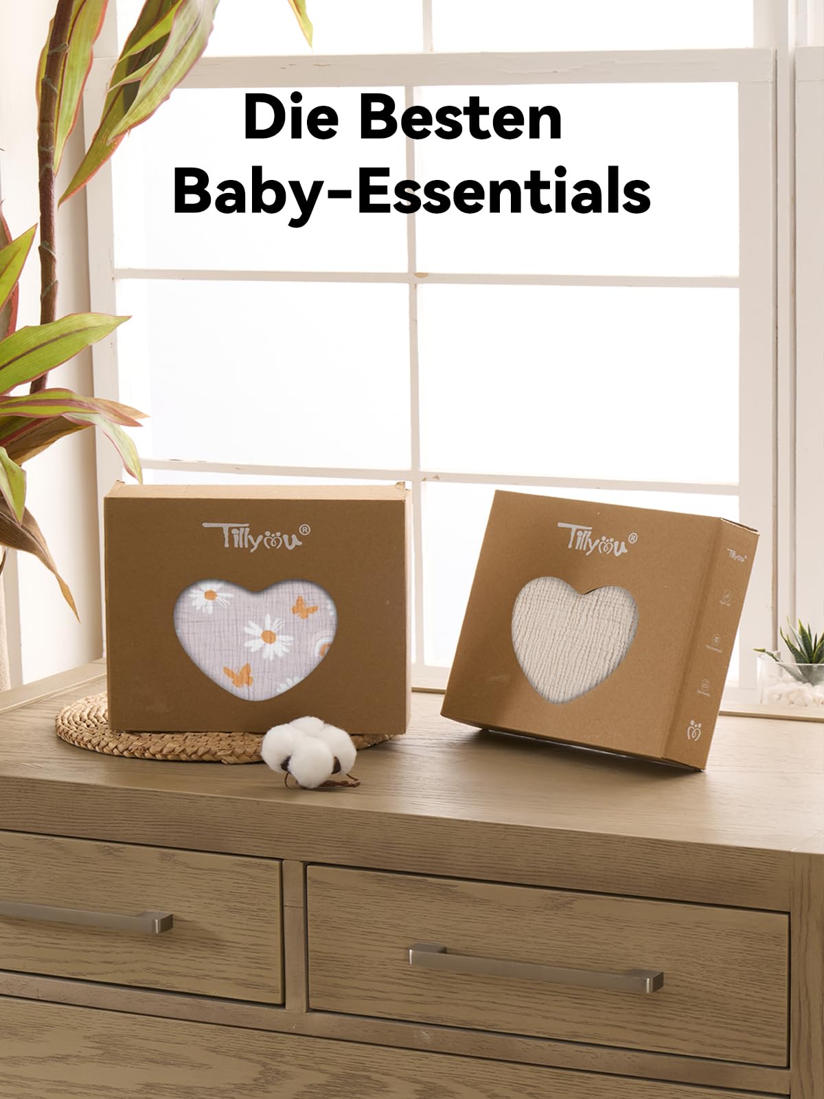 TILLYOU 3er Set Musselintücher Baby Pucktuch 75x100 cm Musselin Decke Baby Pucktücher 100% Baumwolle Babydecke, Rosa Schmetterling