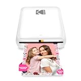 Kodak Step Printer Zero Ink Technology Wireless Mobile Photo Printer for Any Bluetooth or NFC Smart Device &lpar;White&rpar; Sticker Edition&comma; 2x3 &lpar;RODMP20KIT9W&rpar;