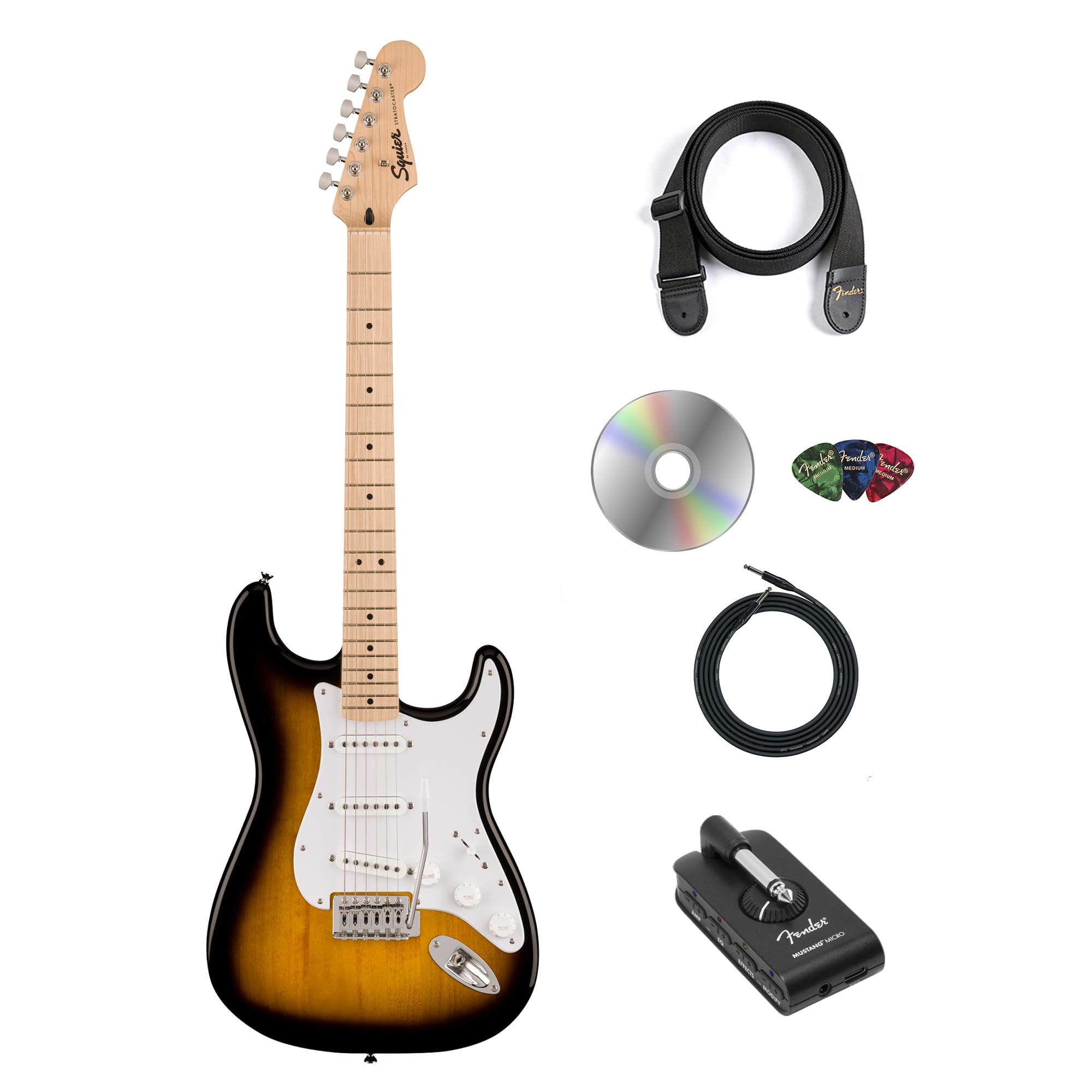 Amazon.com: Fender Squier Sonic Stratocaster - 2-Color Sunburst