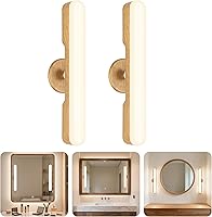 Vista 9 de Juego de 2 luces inalámbricas de maquillaje para espejo, barra de luz LED recargable para espejo de baño con 3 CCT y regulables, elegante Blanco