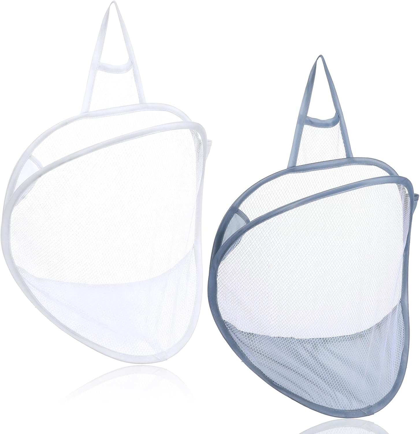 Ymapinc 2Pcs Small Mesh Laundry Bags, Foldable Hanging Hampers Basket
