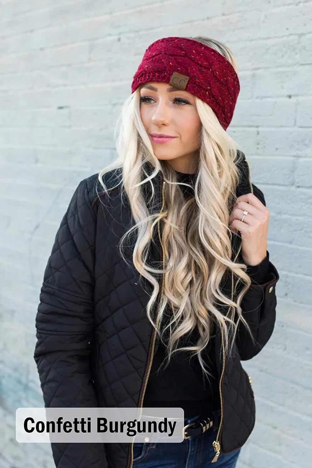 Funky Junque Winter Headbands for Women – Warm Head Wraps, Earmuff Style Ear Warmers, Cozy Headwrap for Running, Womens Outdoors Gear & Accessories - Metallic Grey - Image 5