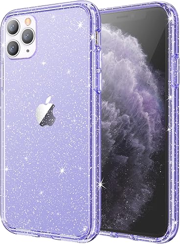 JETech Funda con purpurina para iPhone 11 Pro Max, 6.5 pulgadas, a prueba de golpes, bonita funda brillante para mujeres y niñas (morado claro)