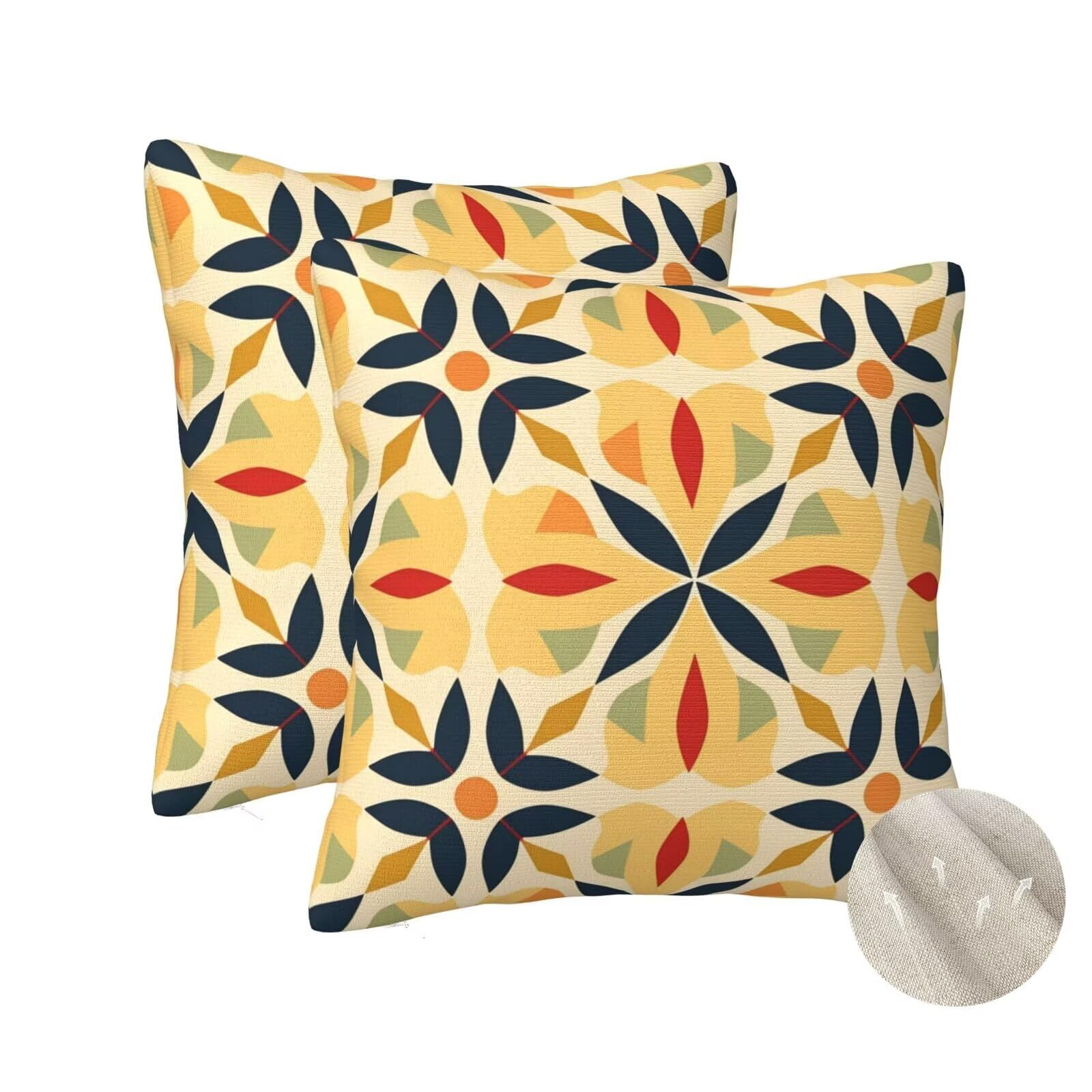 Coussin Decoratif Housse 60x60 Jaune : Taie d'Oreiller Canapé et Salon Maison zt472