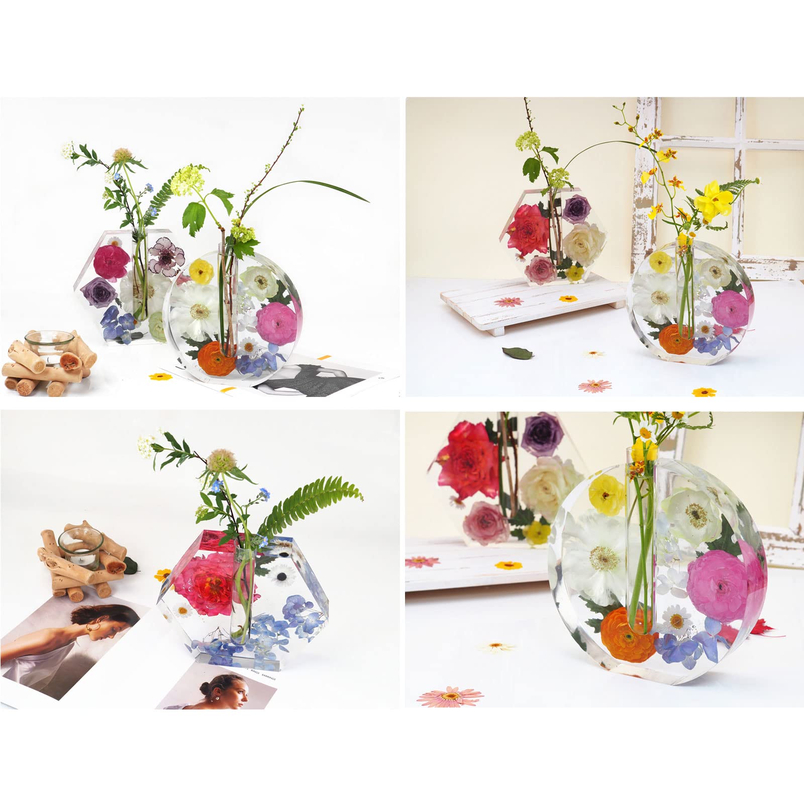 Set 6 Stampo In Silicone Per Resina Epossidica – Forme Quadrata, Esagonale, Rotonda, Per Sottobicchieri E Decorazioni Fai Da Te