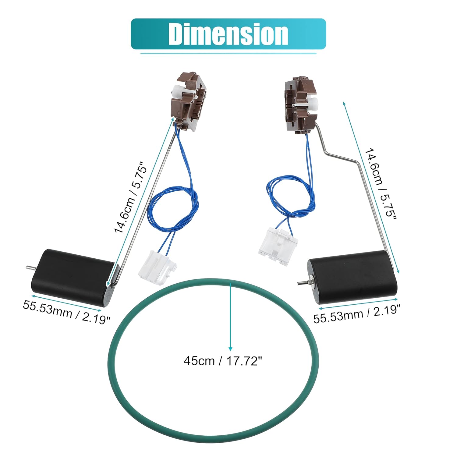 X AUTOHAUX Fuel Level Sensor for Hyundai Santa Fe 2.7L 3.3L 3.5L 2006-2009 Fuel Sender Fuel Sending Unit Replace 944300W000 944600W000 911-048