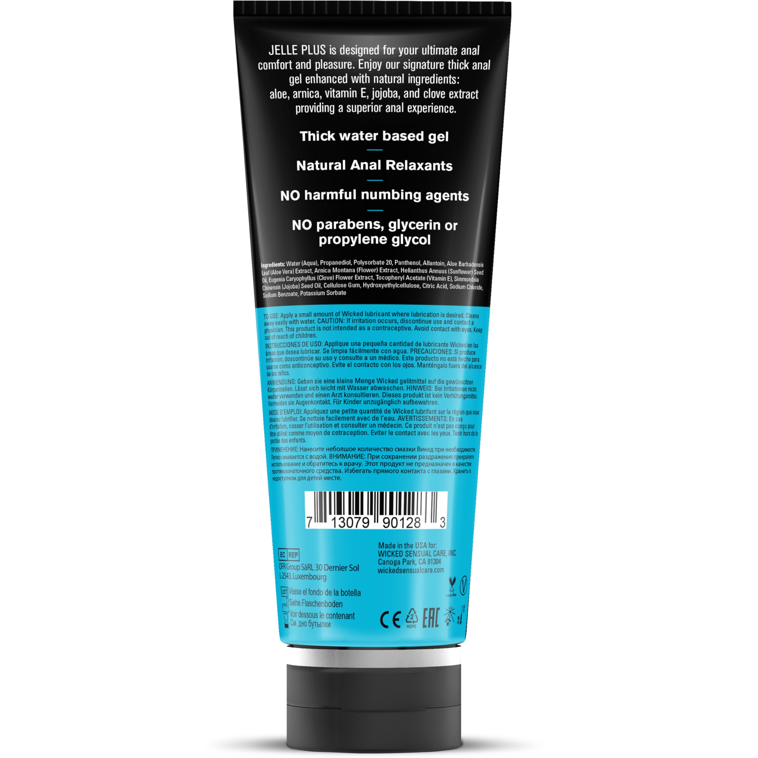 Wicked Sensual Care Jelle Plus Gel Lube 8 oz (240 mL) - Water