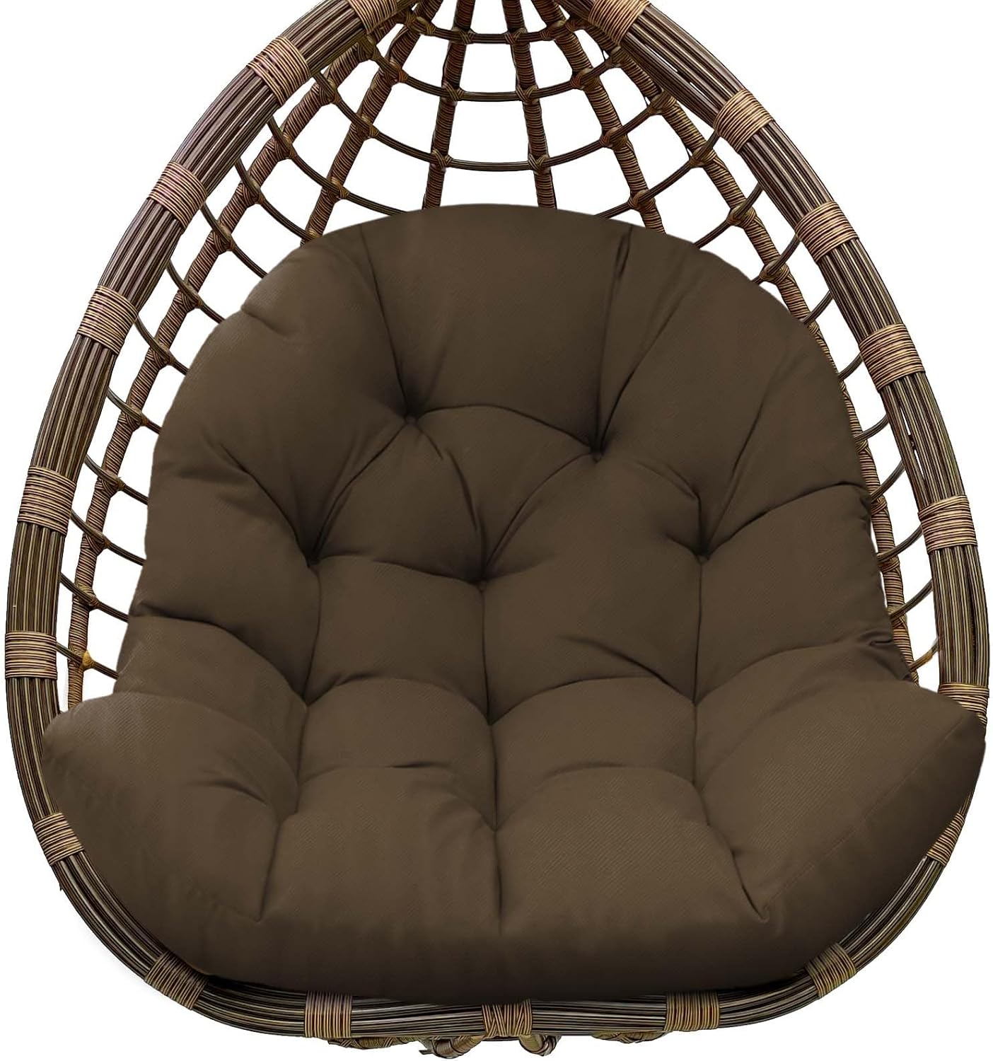 Egg Chair Cushion Replacement, Waterproof Outdoor Hanging Egg Chair Cushion Hammock Swing Chairs Cushions Pads, U-Shaped Thickened Cushions for Hanging Eggs Chairs, 47x33x7 Inches (Cream)