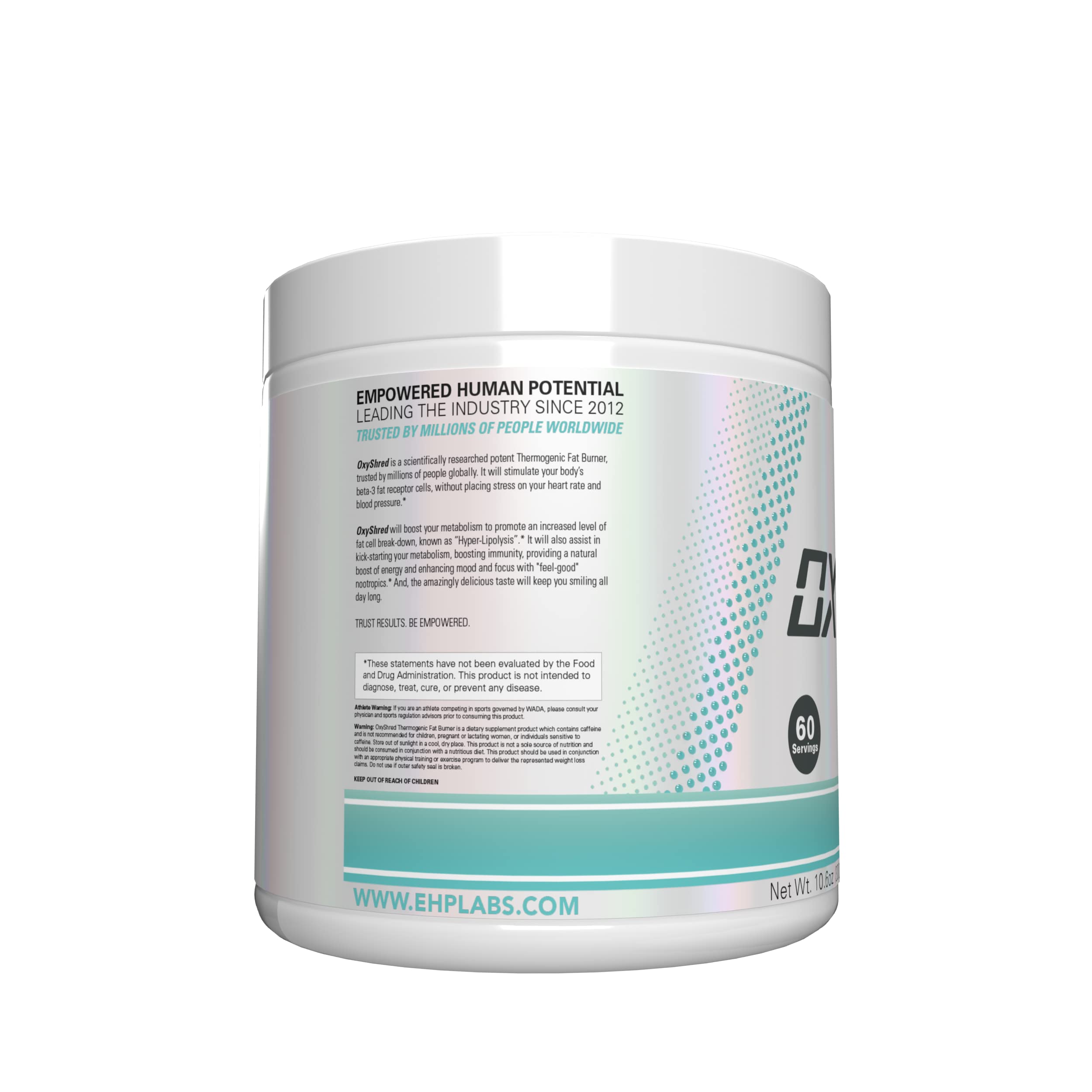 EHP Labs OxyShred Pre Workout Powder - Preworkout Powder with L Glutamine & Acetyl L Carnitine, Energy Boost Drink - Bahama Breeze/Beach, 60 Servings — Amazon image 2