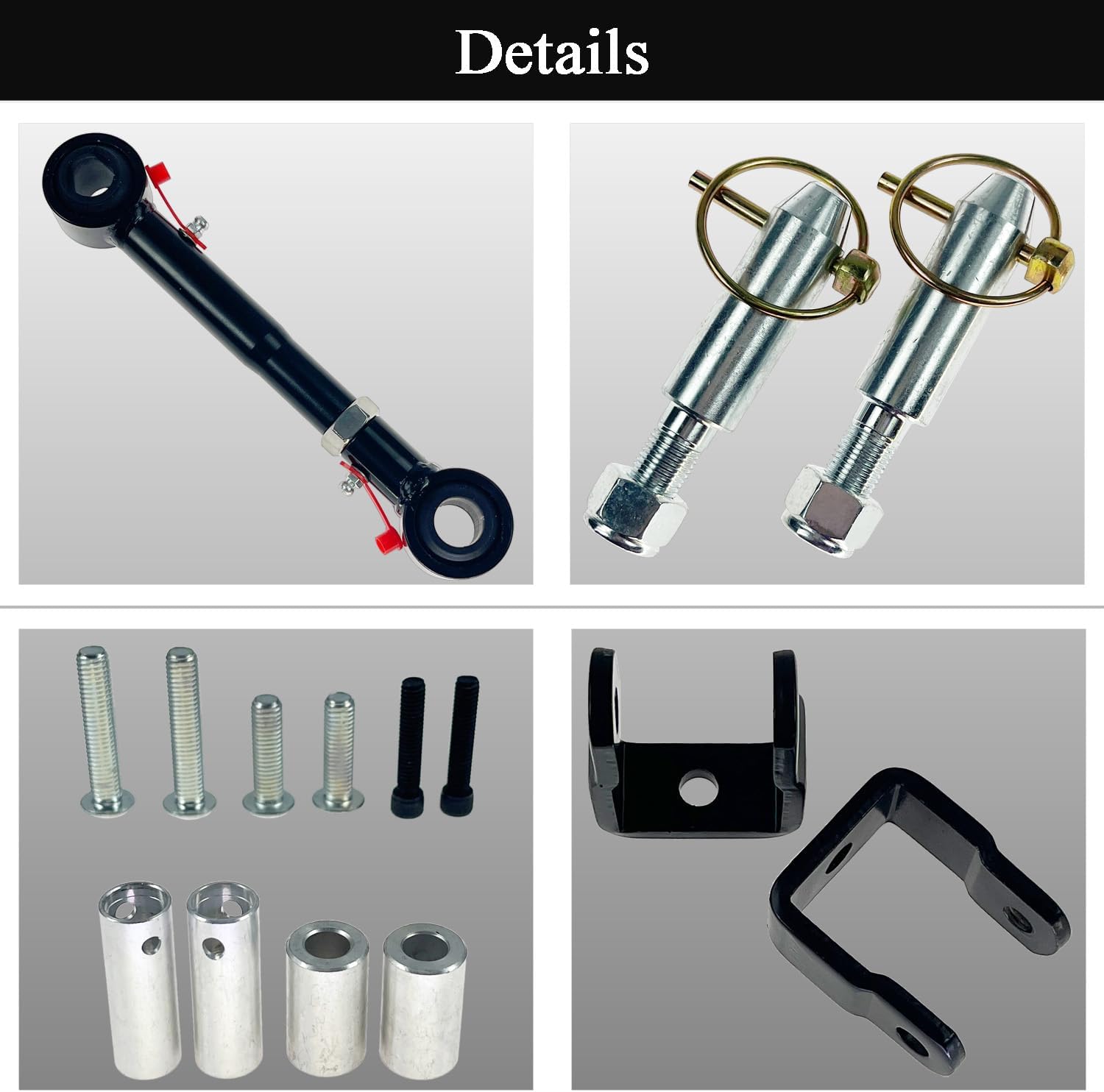 Adjustable Front Swaybar Quicker Disconnect System with 2.5" - 6" Lift for Jeep Wrangler TJ 1998-2006 | XJ Comanche MJ 1984-2001, Replace 2030 Quicker Disconnect Sway Bar links Off-Road Suspension