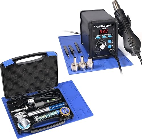 YIHUA Estación de retrabajo 959D incluida con soldador YIHUA 947-V (19 artículos)
