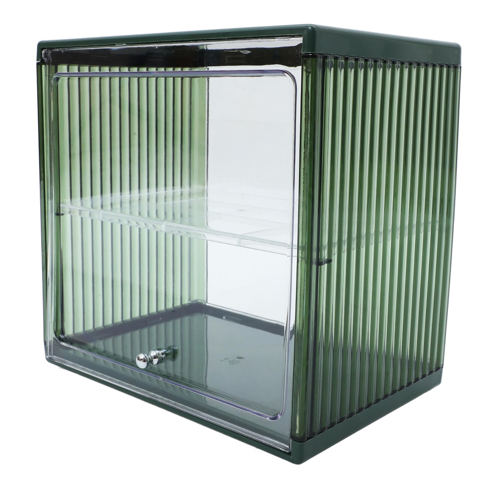 Cabilock Caja De Pan Transparente Doble Capa Verde, Recipiente De Plástico Para Almacenamiento De Alimentos, Contenedor De Cocina Para Encimera, Organizador Práctico Para Hogar y Panadería