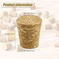 Vista 2 de Jetec 350 Pieces Small Cork Stoppers Mini Tapered Cork Plugs Glass Bottles Tops for DIY Craft Projects (0.4 x 0.3 Inches)