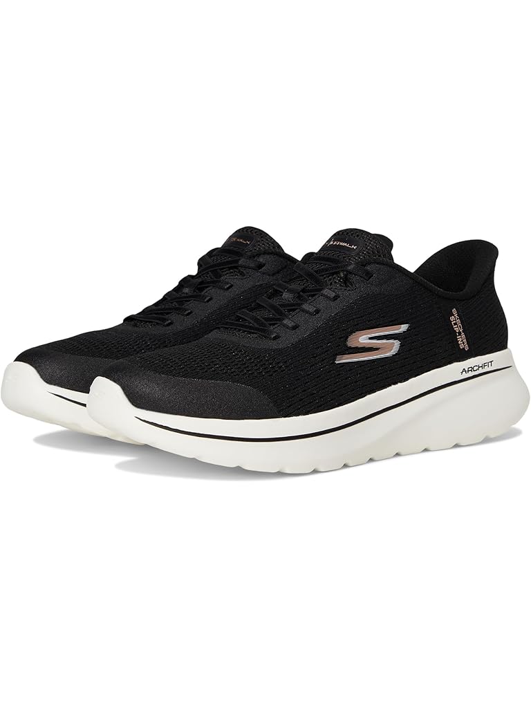 Gray SKECHERS Go Walk Arch Fit N-joy Ria Hands Free Slip-ins